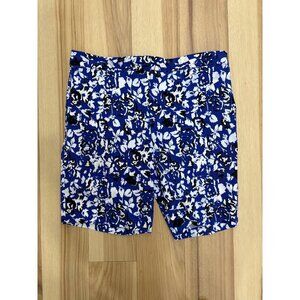 Mario Serrani Blue & Black Print Bermuda Shorts Size 10